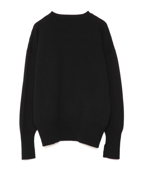 UNDECORATED(アンデコレイテッド)の「UNDECORATED アンデコレイテッド / Fine Wool Knit Slit Top ファインウールニット スリットトップス セーター / UDF23806(ニット/セーター・レディース・グレイッシュベージュ/ブラック・0)」の5枚目の写真