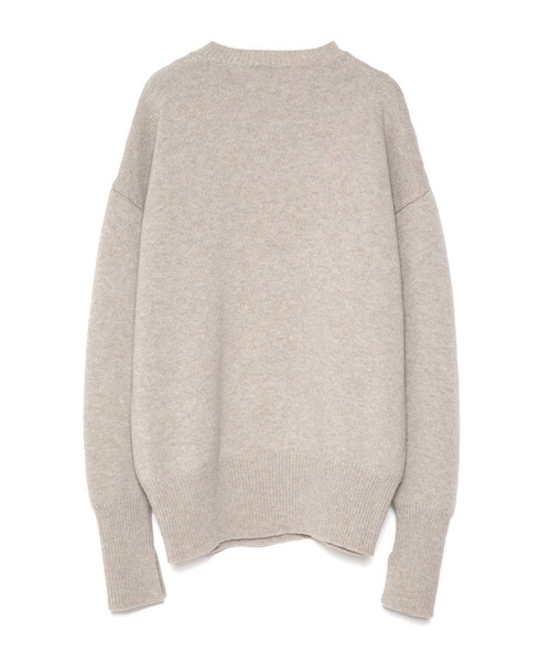 UNDECORATED(アンデコレイテッド)の「UNDECORATED アンデコレイテッド / Fine Wool Knit Slit Top ファインウールニット スリットトップス セーター / UDF23806(ニット/セーター・レディース・グレイッシュベージュ/ブラック・0)」の6枚目の写真