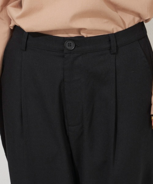 Libra Cue（リブラ キュー）の「フロントリボンパンツ（スラックス・レディース・グレイッシュベージュ/ブラック・FREE）」の13枚目の写真