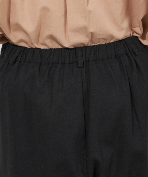 Libra Cue（リブラ キュー）の「フロントリボンパンツ（スラックス・レディース・グレイッシュベージュ/ブラック・FREE）」の4枚目の写真