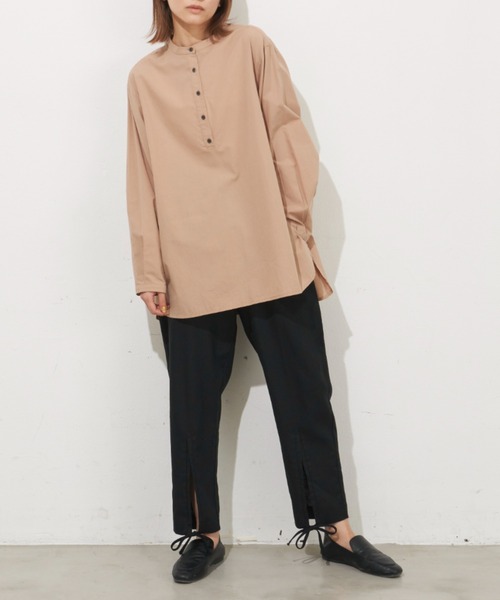 Libra Cue（リブラ キュー）の「フロントリボンパンツ（スラックス・レディース・グレイッシュベージュ/ブラック・FREE）」の22枚目の写真