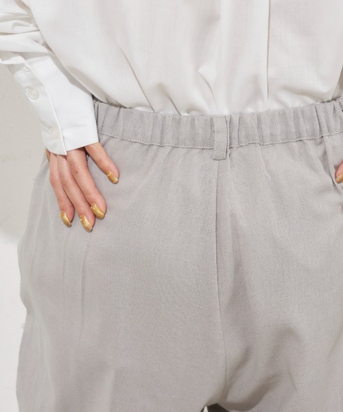 Libra Cue（リブラ キュー）の「フロントリボンパンツ（スラックス・レディース・グレイッシュベージュ/ブラック・FREE）」の20枚目の写真