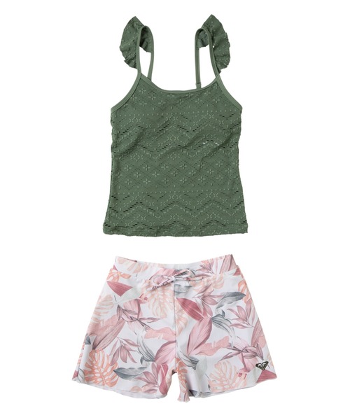 ROXY（ロキシー）の「MINI MERMAID/ロキシーキッズ総柄タンキニ(水着)（水着・キッズ・パープル/カーキ・110/120/130/140/150）」の2枚目の写真