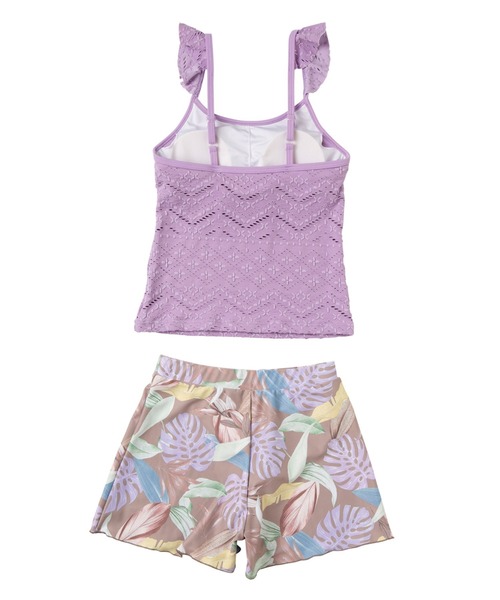 ROXY（ロキシー）の「MINI MERMAID/ロキシーキッズ総柄タンキニ(水着)（水着・キッズ・パープル/カーキ・110/120/130/140/150）」の4枚目の写真