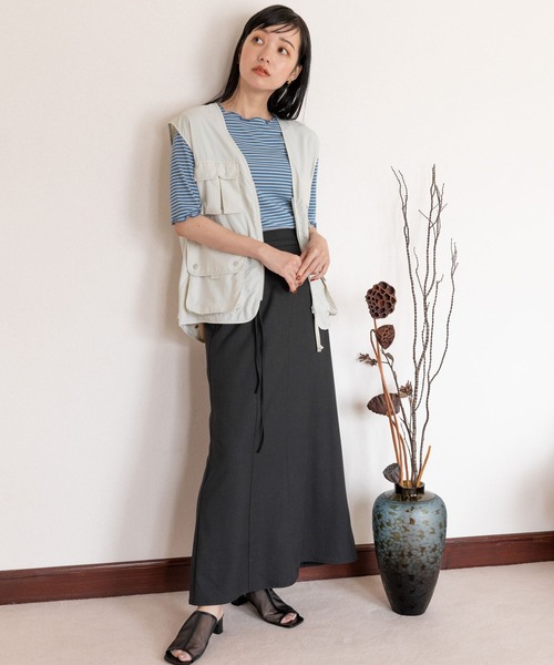 LOWRYS FARM(ローリーズファーム)の「スタイルUP/2WAYフレアスカート 163107(スカート・レディース・ブラウン/ブラック/アイボリー・SMALL/MEDIUM/LARGE)」の7枚目の写真