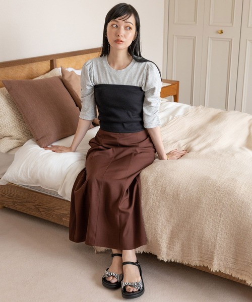 LOWRYS FARM(ローリーズファーム)の「スタイルUP/2WAYフレアスカート 163107(スカート・レディース・ブラウン/ブラック/アイボリー・SMALL/MEDIUM/LARGE)」の18枚目の写真