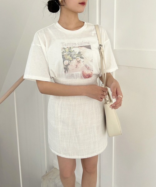 one after another NICE CLAUP(ワンアフターアナザーナイスクラップ)の「ルーズなオーバーサイズ/フォトアソートTシャツ(Tシャツ/カットソー・レディース・ホワイト/ホワイト系その他/ホワイト系その他2・FREE)」の9枚目の写真
