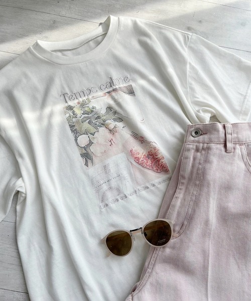one after another NICE CLAUP(ワンアフターアナザーナイスクラップ)の「ルーズなオーバーサイズ/フォトアソートTシャツ(Tシャツ/カットソー・レディース・ホワイト/ホワイト系その他/ホワイト系その他2・FREE)」の12枚目の写真