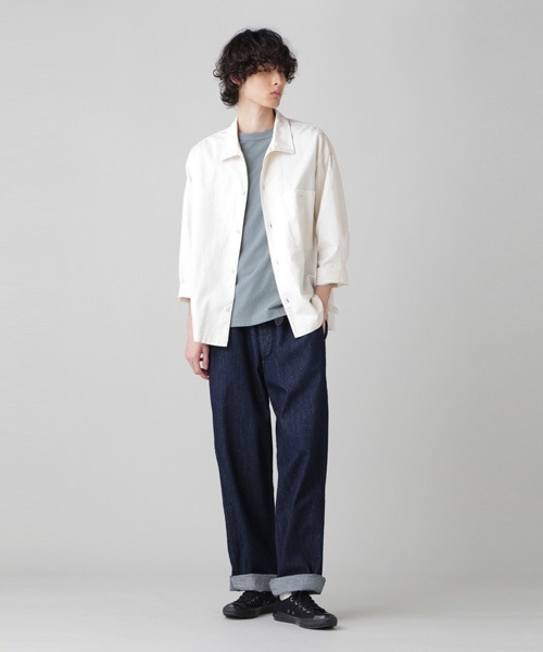 MHL.（エムエイチエル）の「GARMENT DYE BASIC JERSEY（Tシャツ/カットソー・メンズ・ブラック/ホワイト/グリーン系その他・LARGE/MEDIUM）」の20枚目の写真