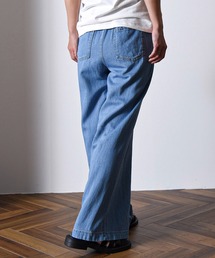 folka | 1- 綿麻デニム ワイドパンツ  綿  麻 デニム ワイド パンツ ジーンズ コットン(デニムパンツ)