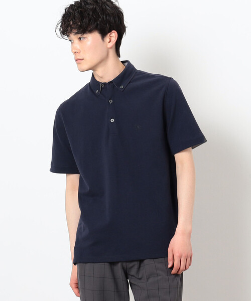 COMME　CA COMMUNE（コムサコミューン）の「バーズアイ ポロシャツ（ポロシャツ・メンズ・ネイビー/ブルー/ホワイト/チャコール/グリーン・XL/L/S/M）」の4枚目の写真