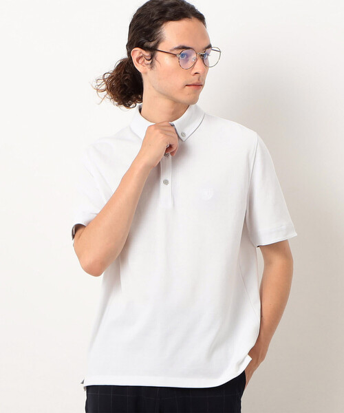COMME　CA COMMUNE（コムサコミューン）の「バーズアイ ポロシャツ（ポロシャツ・メンズ・ネイビー/ブルー/ホワイト/チャコール/グリーン・XL/L/S/M）」の2枚目の写真