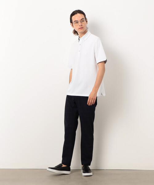 COMME　CA COMMUNE（コムサコミューン）の「バーズアイ ポロシャツ（ポロシャツ・メンズ・ネイビー/ブルー/ホワイト/チャコール/グリーン・XL/L/S/M）」の7枚目の写真