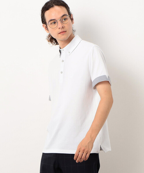 COMME　CA COMMUNE（コムサコミューン）の「バーズアイ ポロシャツ（ポロシャツ・メンズ・ネイビー/ブルー/ホワイト/チャコール/グリーン・XL/L/S/M）」の11枚目の写真