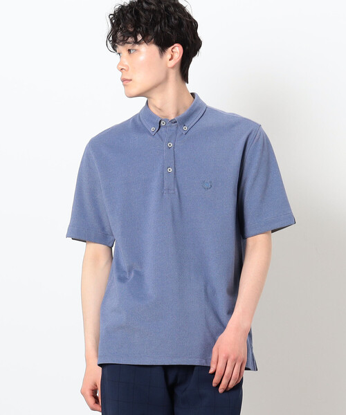 COMME　CA COMMUNE（コムサコミューン）の「バーズアイ ポロシャツ（ポロシャツ・メンズ・ネイビー/ブルー/ホワイト/チャコール/グリーン・XL/L/S/M）」の5枚目の写真