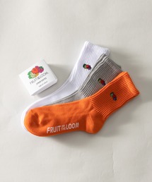 FRUIT OF THE LOOM | FRUIT OF THE LOOM Women's ロゴ刺繍 ハーフパイル クォーターレングスソックス 3P(ソックス/靴下)