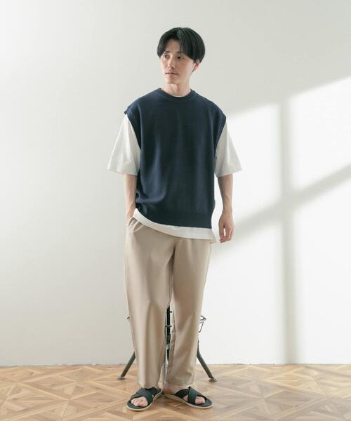 ITEMS URBANRESEARCH（アイテムズ アーバンリサーチ）の「『接触冷感』クールタッチ ストレッチトロ イージーパンツ（その他パンツ・メンズ・ブラック/ベージュ/ネイビー/ブラウン・MEDIUM/LARGE）」の15枚目の写真