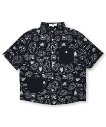 WASK（ワスク）の「WASK/地図柄配色プリントニットサッカーシャツ（シャツ/ブラウス・キッズ）」