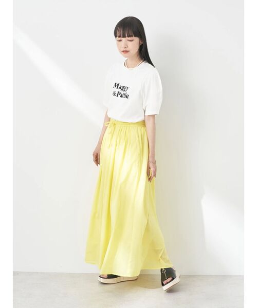 earth music&ecology(アースミュージックアンドエコロジー)の「フォルムスリーブ刺繍ロゴTEE(Tシャツ/カットソー・レディース・ミント/クリーム/オフホワイト・FREE)」の12枚目の写真