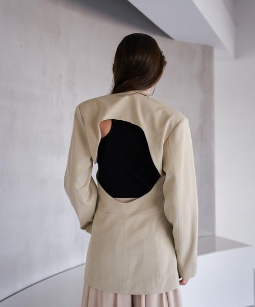 EMMA LIMBER(エマリンバー)の「Layered Jacket(テーラードジャケット・レディース・ブラック/クリーム・M/S)」の12枚目の写真