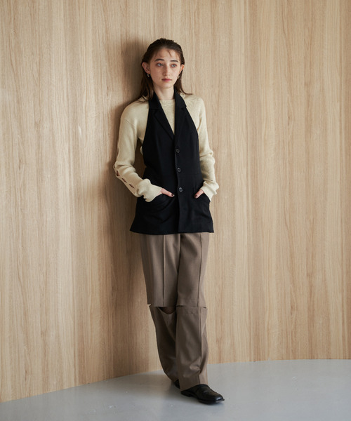 EMMA LIMBER(エマリンバー)の「Layered Jacket(テーラードジャケット・レディース・ブラック/クリーム・M/S)」の9枚目の写真