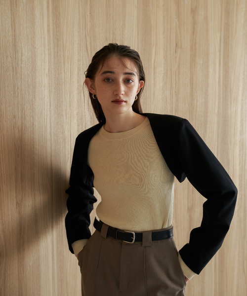 EMMA LIMBER(エマリンバー)の「Layered Jacket(テーラードジャケット・レディース・ブラック/クリーム・M/S)」の6枚目の写真