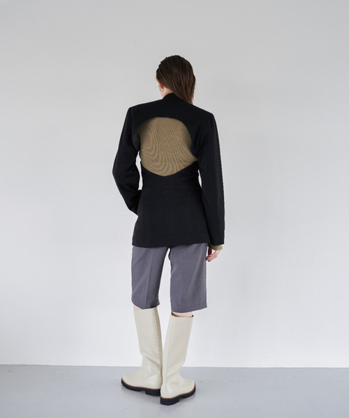 EMMA LIMBER(エマリンバー)の「Layered Jacket(テーラードジャケット・レディース・ブラック/クリーム・M/S)」の10枚目の写真