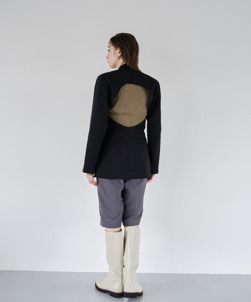 EMMA LIMBER(エマリンバー)の「Layered Jacket(テーラードジャケット・レディース・ブラック/クリーム・M/S)」の7枚目の写真