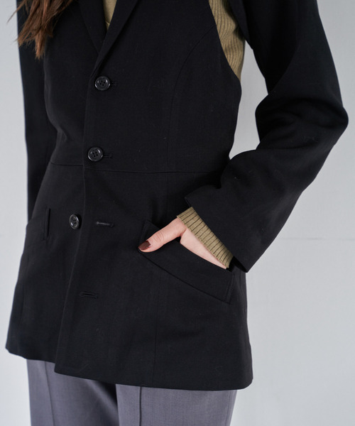 EMMA LIMBER(エマリンバー)の「Layered Jacket(テーラードジャケット・レディース・ブラック/クリーム・M/S)」の19枚目の写真