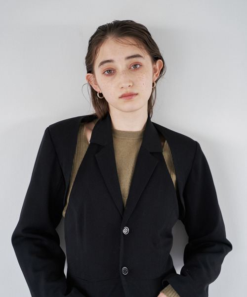 EMMA LIMBER(エマリンバー)の「Layered Jacket(テーラードジャケット・レディース・ブラック/クリーム・M/S)」の22枚目の写真