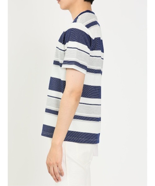 m.f.editorial(エムエフエディトリアル)の「m.f.エディトリアル メンズ ポップコーンボーダー クルーネック長袖Tシャツ(Tシャツ/カットソー・メンズ・ネイビー/グリーン系その他・X-LARGE/LARGE/MEDIUM)」の16枚目の写真