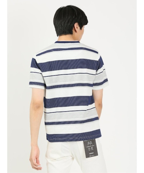 m.f.editorial(エムエフエディトリアル)の「m.f.エディトリアル メンズ ポップコーンボーダー クルーネック長袖Tシャツ(Tシャツ/カットソー・メンズ・ネイビー/グリーン系その他・X-LARGE/LARGE/MEDIUM)」の21枚目の写真