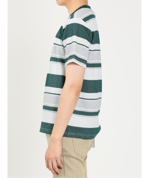 m.f.editorial(エムエフエディトリアル)の「m.f.エディトリアル メンズ ポップコーンボーダー クルーネック長袖Tシャツ(Tシャツ/カットソー・メンズ・ネイビー/グリーン系その他・X-LARGE/LARGE/MEDIUM)」の9枚目の写真