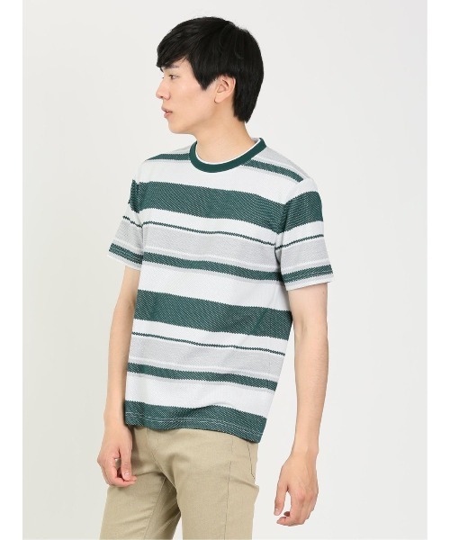 m.f.editorial(エムエフエディトリアル)の「m.f.エディトリアル メンズ ポップコーンボーダー クルーネック長袖Tシャツ(Tシャツ/カットソー・メンズ・ネイビー/グリーン系その他・X-LARGE/LARGE/MEDIUM)」の12枚目の写真