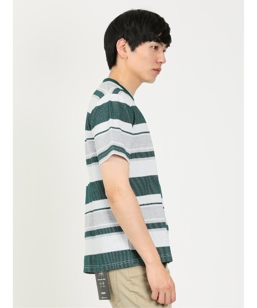 m.f.editorial(エムエフエディトリアル)の「m.f.エディトリアル メンズ ポップコーンボーダー クルーネック長袖Tシャツ(Tシャツ/カットソー・メンズ・ネイビー/グリーン系その他・X-LARGE/LARGE/MEDIUM)」の14枚目の写真