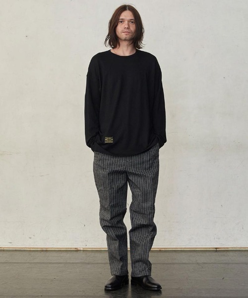 EGO TRIPPING（エゴトリッピング）の「mlt4327-WASHABLE WOOL TEE カットソー（Tシャツ/カットソー・メンズ・ダークベージュ/ライトグレー/ブラック・46/48）」の12枚目の写真