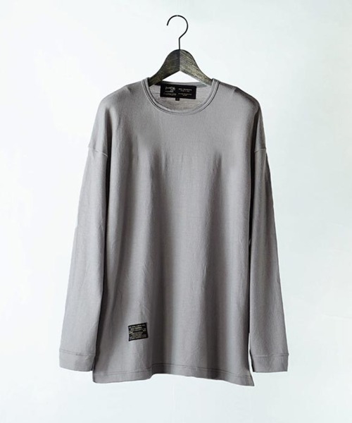 EGO TRIPPING（エゴトリッピング）の「mlt4327-WASHABLE WOOL TEE カットソー（Tシャツ/カットソー・メンズ・ダークベージュ/ライトグレー/ブラック・46/48）」の4枚目の写真