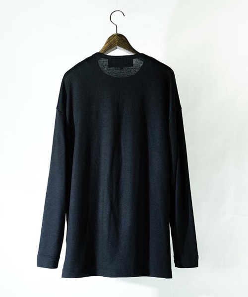 EGO TRIPPING（エゴトリッピング）の「mlt4327-WASHABLE WOOL TEE カットソー（Tシャツ/カットソー・メンズ・ダークベージュ/ライトグレー/ブラック・46/48）」の11枚目の写真