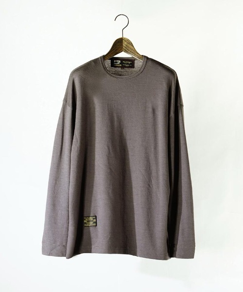 EGO TRIPPING（エゴトリッピング）の「mlt4327-WASHABLE WOOL TEE カットソー（Tシャツ/カットソー・メンズ・ダークベージュ/ライトグレー/ブラック・46/48）」の7枚目の写真