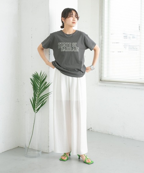 KBF（ケイビーエフ）の「フロントロゴTシャツ（Tシャツ/カットソー・レディース・ボルドー/チャコールグレー/ホワイト・ONE）」の17枚目の写真