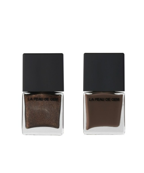 LA PEAU DE GEM（ラポドゥジェム）の「【LA PEAU DE GEM】ZOZOTOWN限定ネイル2色セット（マニキュア/ジェルネイル・レディース・ブロンズ/ブラック/ブラウン/マルチ/ブルー・FREE）」の3枚目の写真
