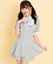 レース襟ダブルフリルヨークセットアップ