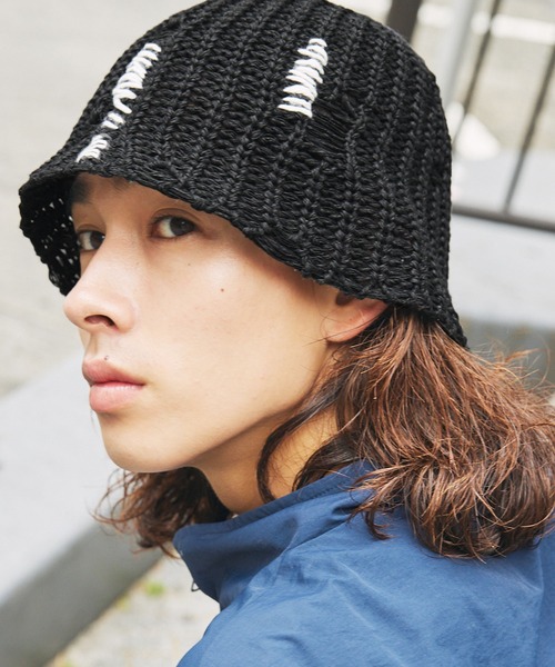 AMI PARIS◆ロゴパッチ ニット バケットハット ウィメンズデザイナーハット | ニットキャップ | AMI PARIS