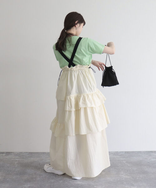 fredy emue（フレディエミュ）の「アシメティアードキャミワンピース（ワンピース・レディース・アイボリー/カーキ・38）」の12枚目の写真