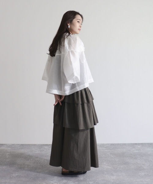 fredy emue（フレディエミュ）の「アシメティアードキャミワンピース（ワンピース・レディース・アイボリー/カーキ・38）」の20枚目の写真