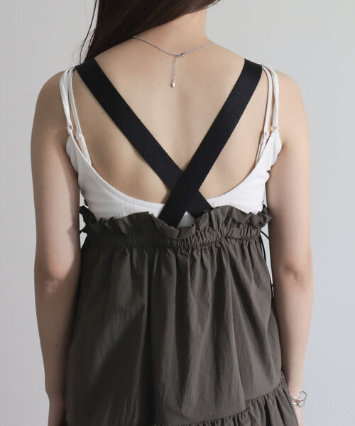 fredy emue（フレディエミュ）の「アシメティアードキャミワンピース（ワンピース・レディース・アイボリー/カーキ・38）」の5枚目の写真