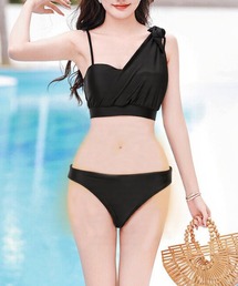 【Hunza G】ワンショルダー　黒　ビキニセット Hunza G】ワンショルダー 黒 ビキニセット