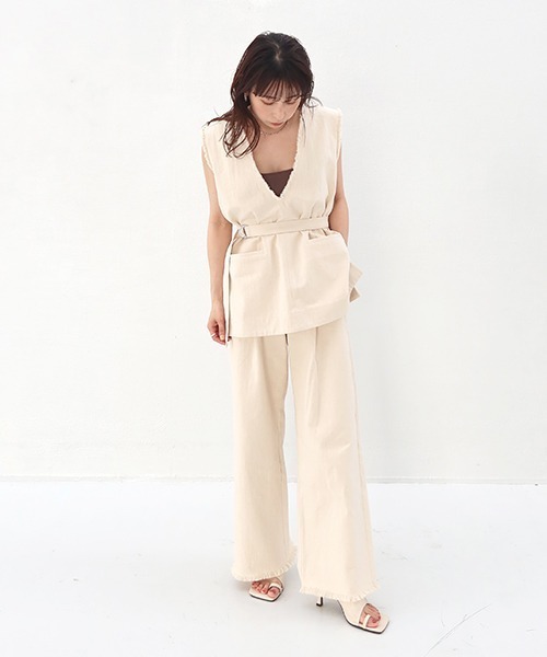 CREDONA（クレドナ）の「コットンフリンジベスト（ベスト・レディース・ホワイト系その他・FREE）」の6枚目の写真