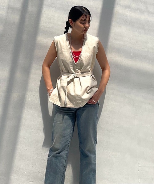 CREDONA（クレドナ）の「コットンフリンジベスト（ベスト・レディース・ホワイト系その他・FREE）」の17枚目の写真