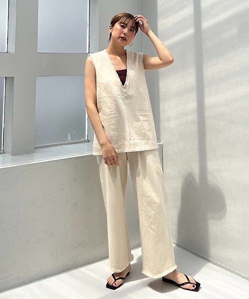 CREDONA（クレドナ）の「コットンフリンジベスト（ベスト・レディース・ホワイト系その他・FREE）」の22枚目の写真